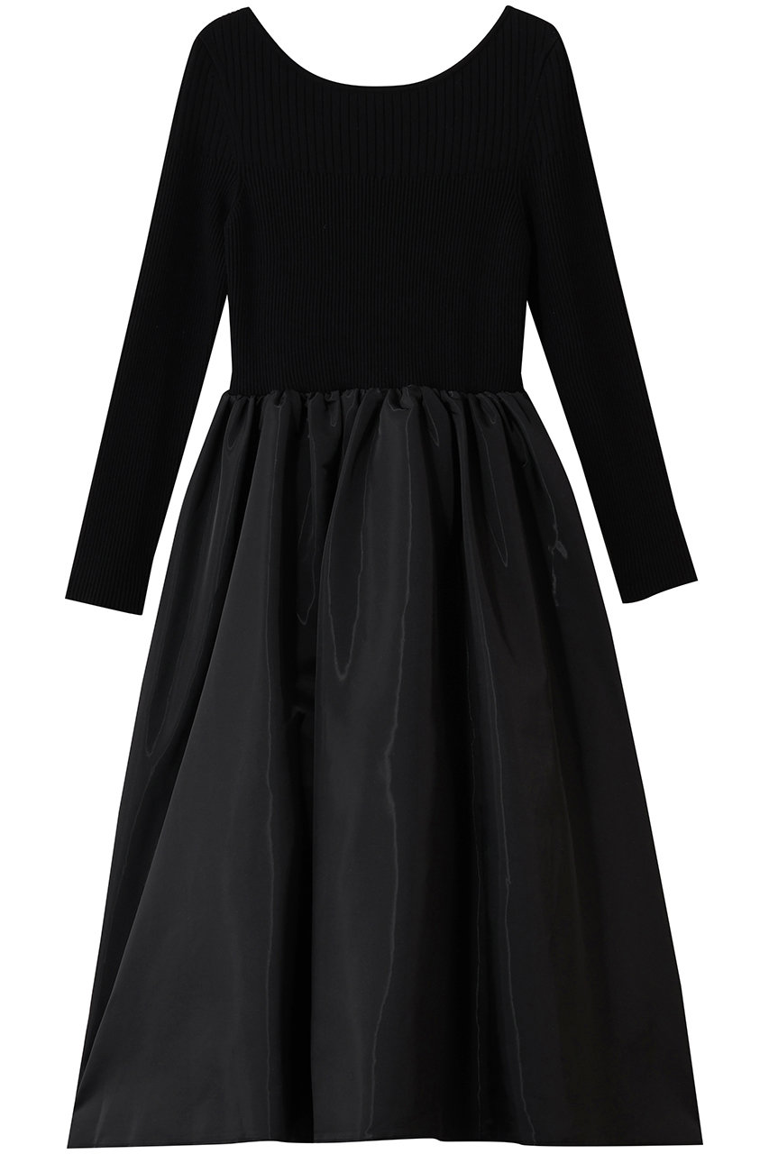 アルアバイル/allurevilleのタフタドッキングニットワンピース(ブラック/20261014110-95-020)