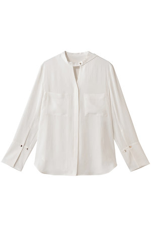 アルアバイル/allurevilleのブライトツイルアシメボウブラウス(110400/110403)