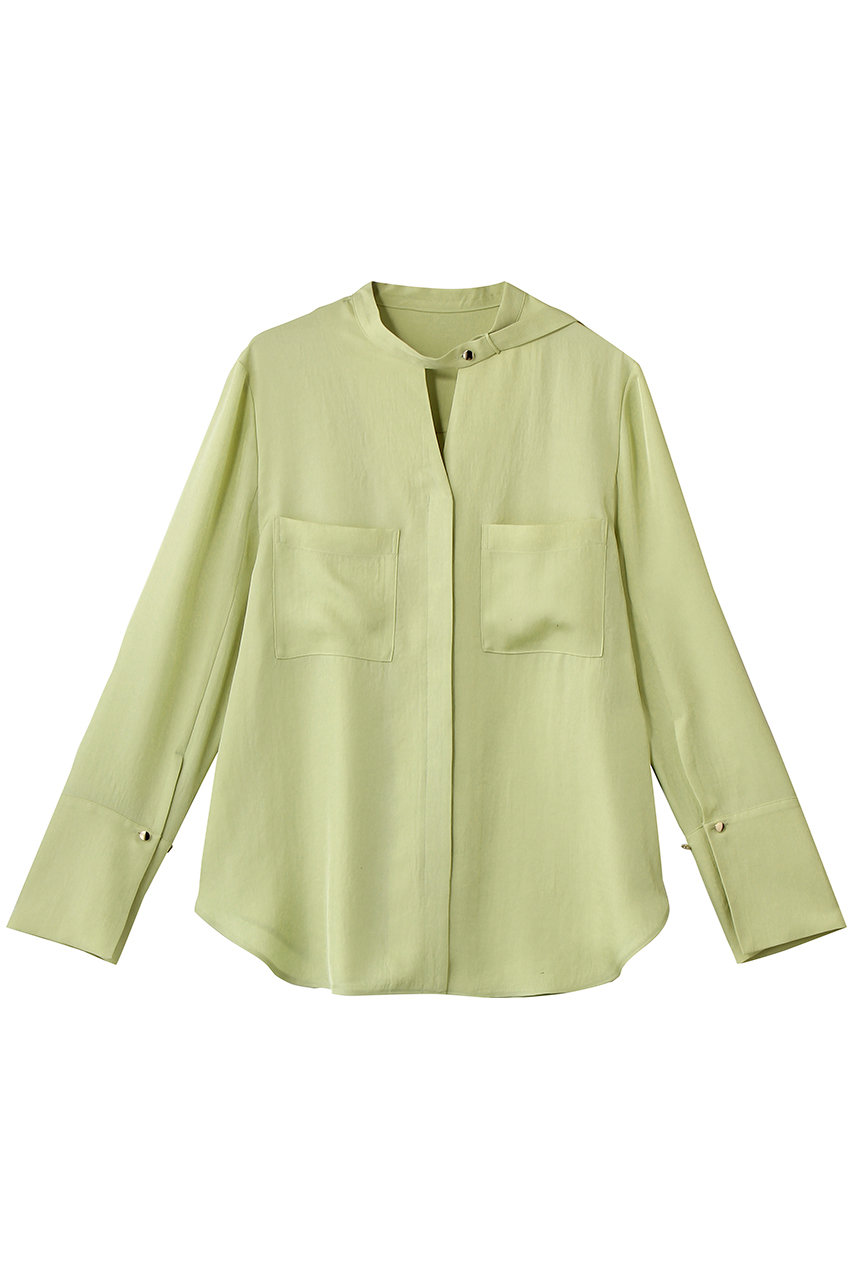 ブライトツイルアシメボウブラウス