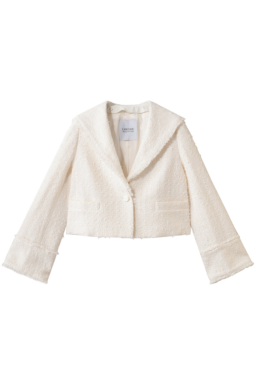アルアバイル/allurevilleの【Loulou Willoughby】ファンシーツイードセーラージャケット(オフホワイト/21261010020-65-020)