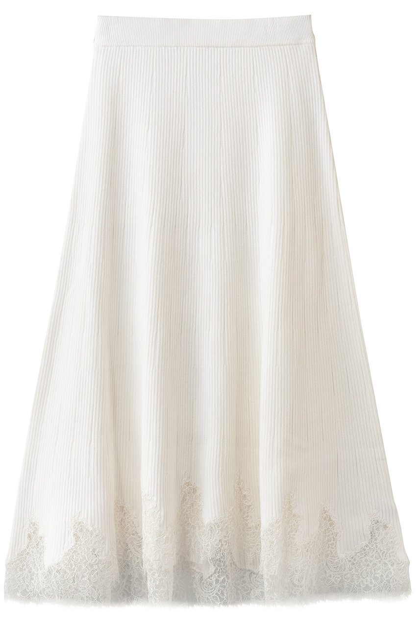 アルアバイル/allurevilleのレースドッキングニットスカート(アイボリー/20261011030-65-020)