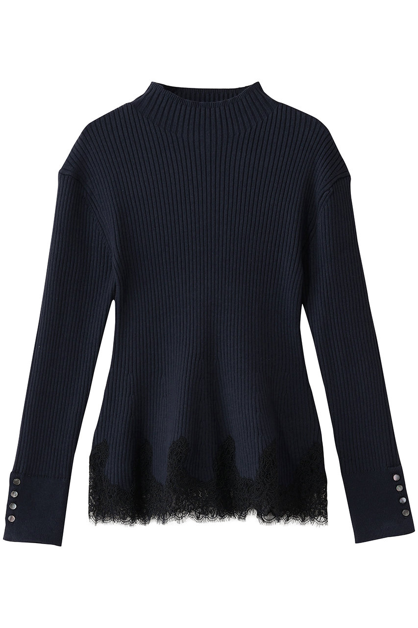 アルアバイル/allurevilleのレースドッキングリブプルオーバー(ネイビー/20261016060-65-020)