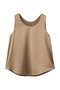 サテンタンクブラウス アルアバイル/allureville キャメル