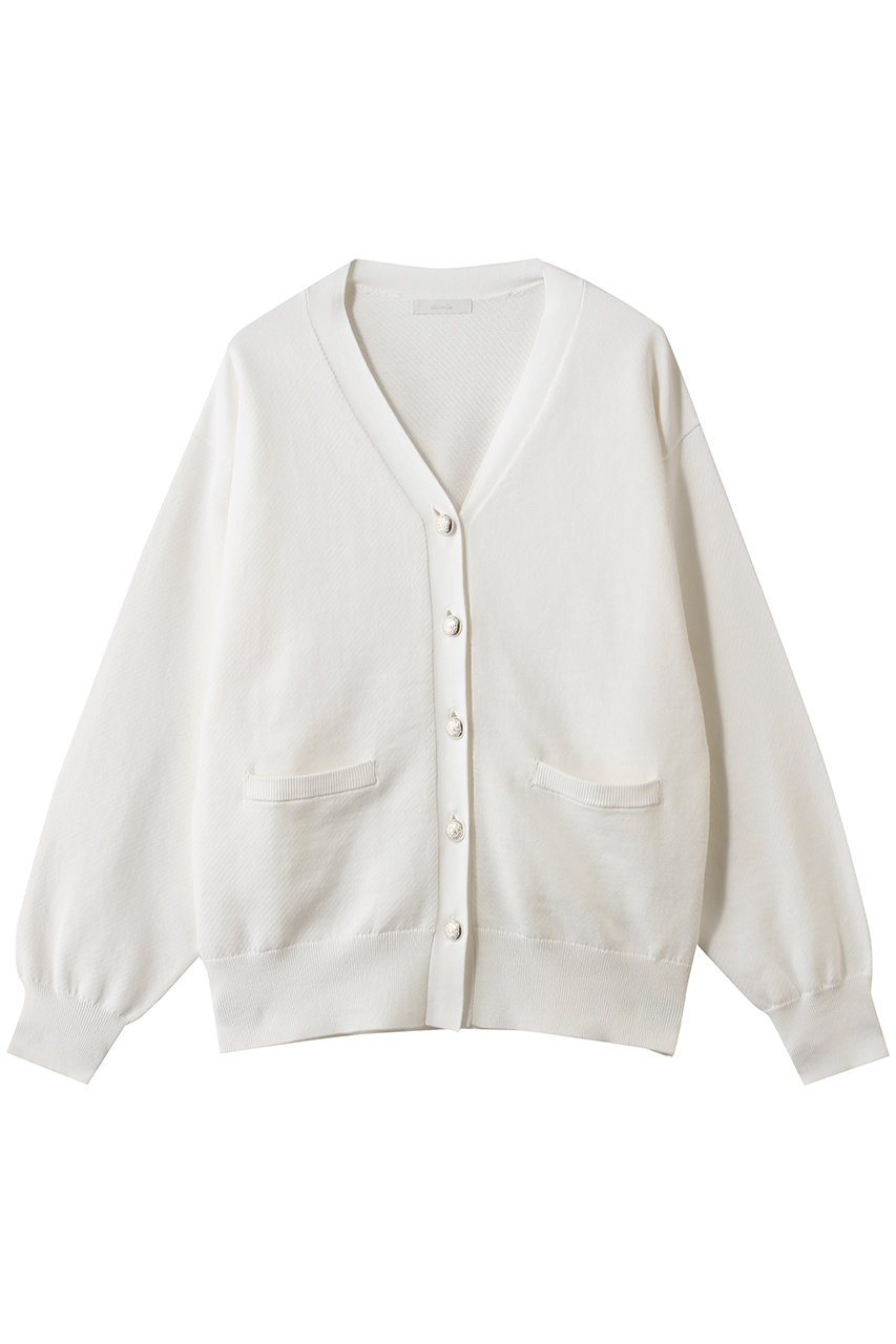 アルアバイル/allurevilleのコットンインレードルマンSL カーディガン(オフホワイト/20261016160-65-020)