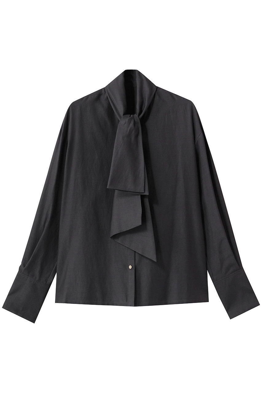 アルアバイル/allurevilleのキュプラコットンビッグタイブラウス(チャコールグレー/20261013810-01-020)