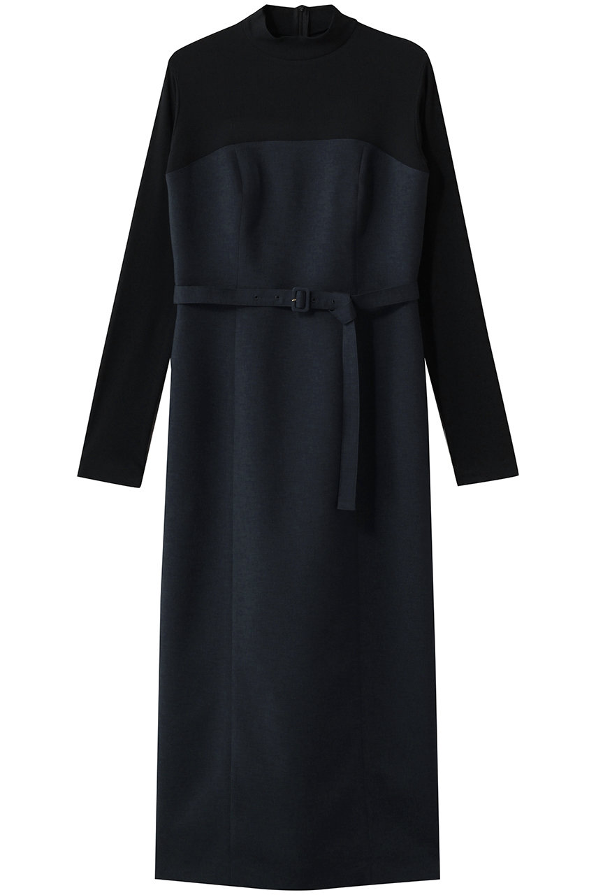 アルアバイル/allurevilleのスラブオックステレココンビワンピース(ネイビー/20261014800-65-020)