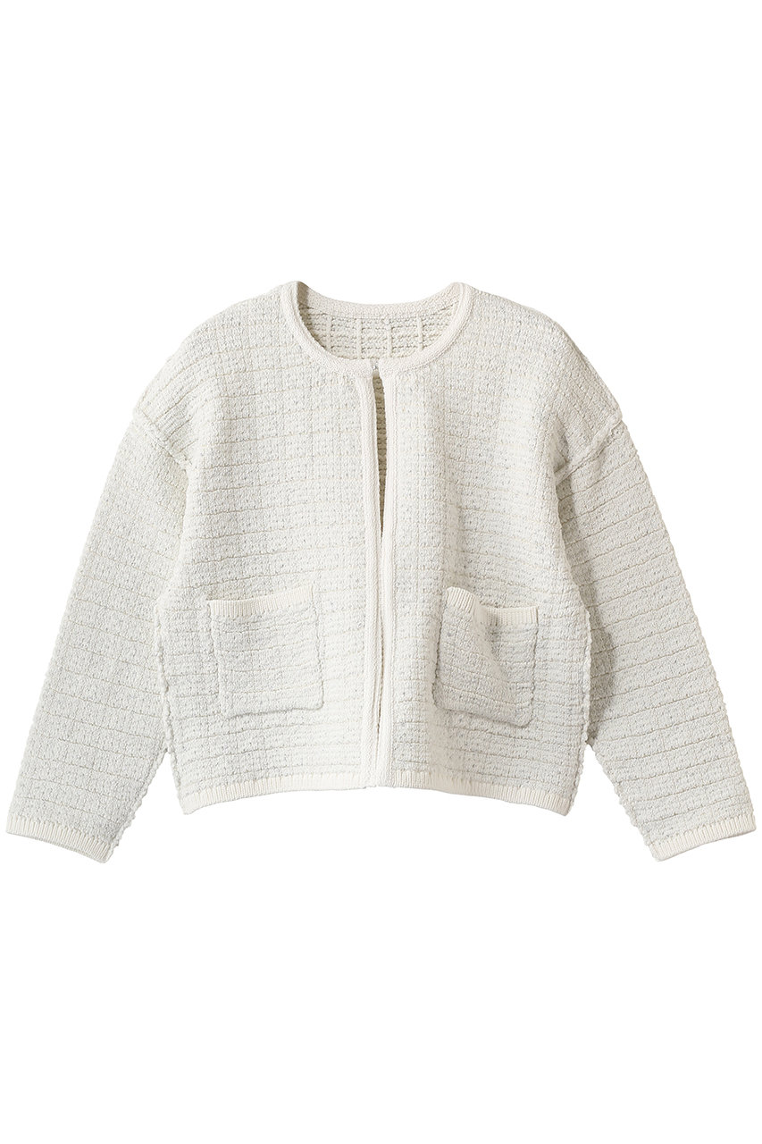 アルアバイル/allurevilleのリバーシブルツィードカーディガン(アイボリー/20261016170-68-020)