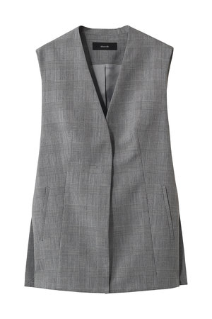 アルアバイル/allurevilleのポプリンチェックスリットジレ(110800/110806)