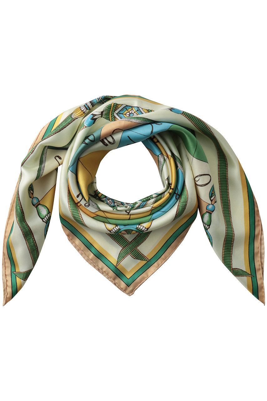 アルアバイル/allurevilleの【manipuri】 88×88 SILK SCARF(グリーン系/22261254040-74-770)