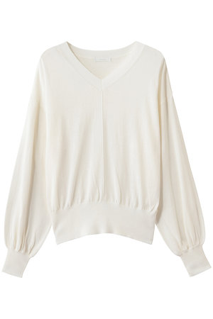 アルアバイル/allurevilleのコットンシルクVネックプルオーバー(110300/110301)