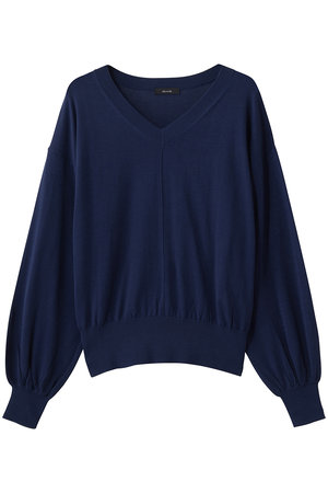 アルアバイル/allurevilleのコットンシルクVネックプルオーバー(110300/110301)