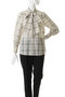 シアーチェックボウブラウス アルアバイル/allureville