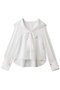 【Loulou Willoughby】セーラーカラージョーゼットブラウス アルアバイル/allureville ホワイト