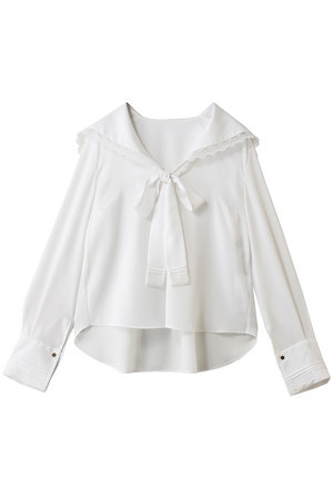 アルアバイル/allurevilleの【Loulou Willoughby】セーラーカラージョーゼットブラウス(110400/110403)