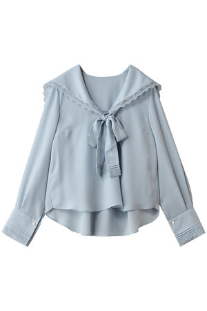 アルアバイル/allurevilleの【Loulou Willoughby】セーラーカラージョーゼットブラウス(110400/110403)