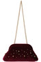 【caterina bertini 】STUDS VELVET クラッチバッグ アルアバイル/allureville ボルドー