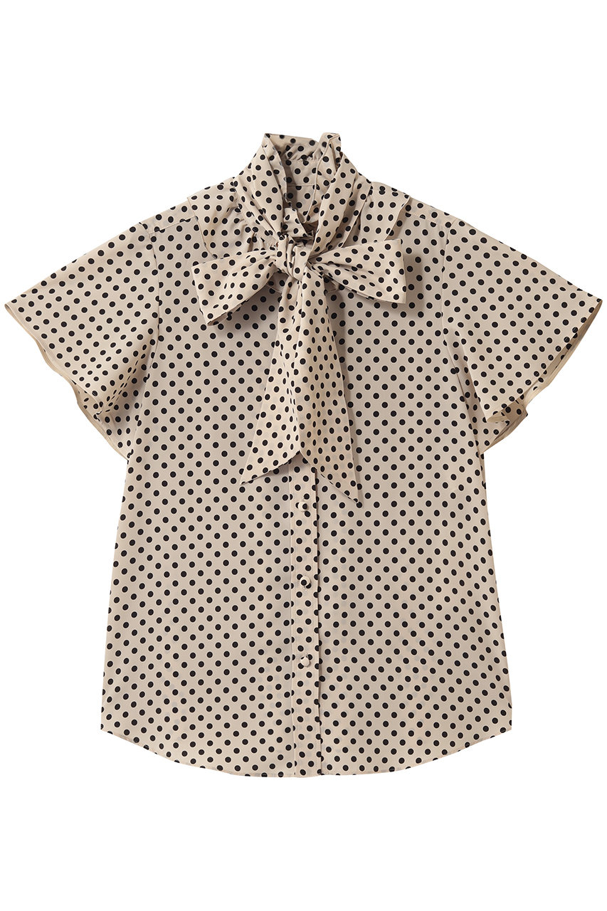 アルアバイル/allurevilleの【Loulou Willoughby】デシンドットフレアスリーブBL A(ライトベージュ/21261013420-95-020)