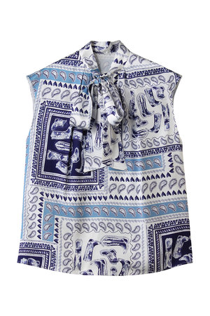 アルアバイル/allurevilleの【Loulou Willoughby】ウエスタンスカーフPTリボンブラウス(110400/110403)