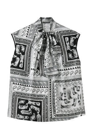 アルアバイル/allurevilleの【Loulou Willoughby】ウエスタンスカーフPTリボンブラウス(110400/110403)