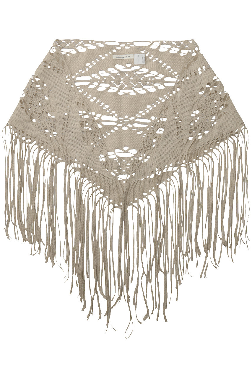 アルアバイル/allurevilleの【A SAUCE MELER】ギマコットントライアングルレースストール(グレージュ/22261254020-15-770)