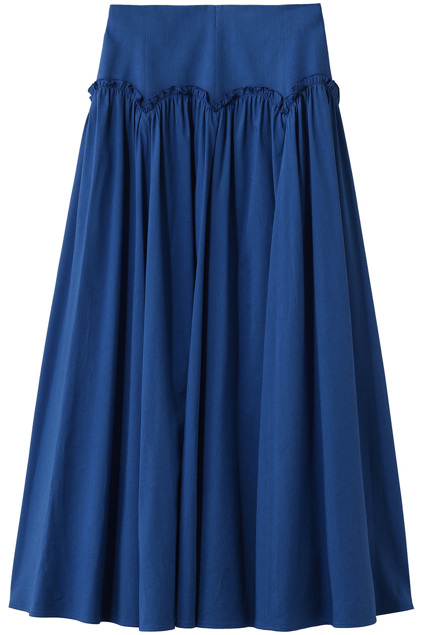 アルアバイル/allurevilleの【Loulou Willoughby】コットンリネンスカラップスカート(ブルー/21261011200-95-020)