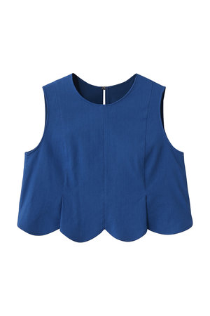 アルアバイル/allurevilleの【Loulou Willoughby】コットンリネンスカラップヘムブラウス(110400/110402)