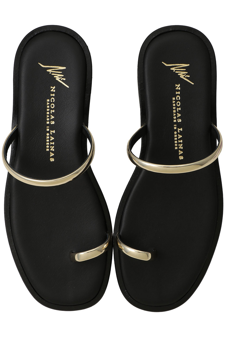アルアバイル/allurevilleの【NICOLAS LAINAS】FLAT SANDAL(ブラック/22261251210-96-380)