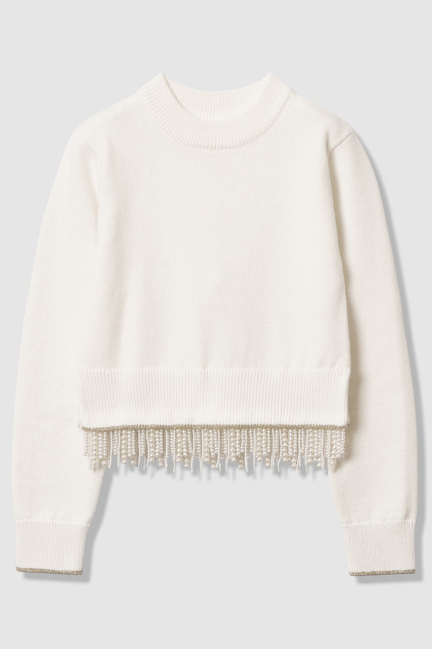【LOULOU WILLOUGHBY】パールフリンジフェザープルオーバー