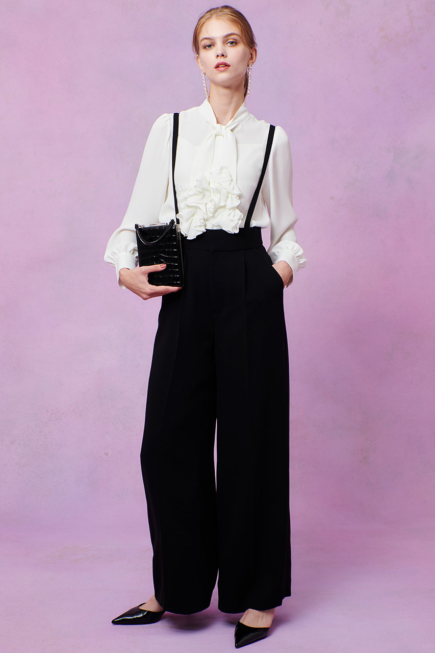 【25SS✨】ルルウィルビー　フリル　リボンタイ　ブラウス　アルアバイル　アナイ LOULOU WILLOUGHBY】◇ デシンドットフリルボウタイ