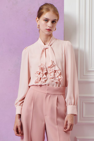 アルアバイル/allurevilleの【予約販売】【LOULOU WILLOUGHBY】ペタフリルボウタイブラウス(110400/110403)