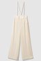【LOULOU WILLOUGHBY】ダブルクロスハイウエストサロペパンツ アルアバイル/allureville オフホワイト