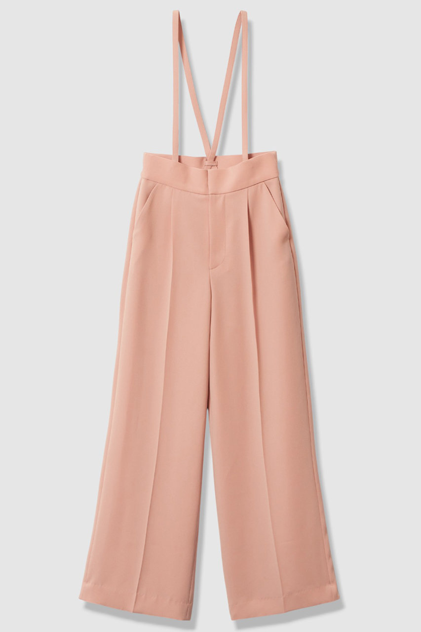 アルアバイル/allurevilleの【LOULOU WILLOUGHBY】ダブルクロスハイウエストサロペパンツ(ピンク/21261012010-95-020)