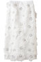 【LOULOU WILLOUGHBY】オーガンフラワータイトスカート アルアバイル/allureville ホワイト