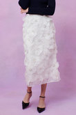 【LOULOU WILLOUGHBY】オーガンフラワータイトスカート アルアバイル/allureville
