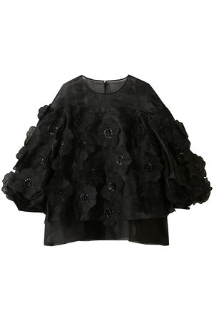 アルアバイル/allurevilleの【LOULOU WILLOUGHBY】オーガンフラワーブラウス(110400/110402)