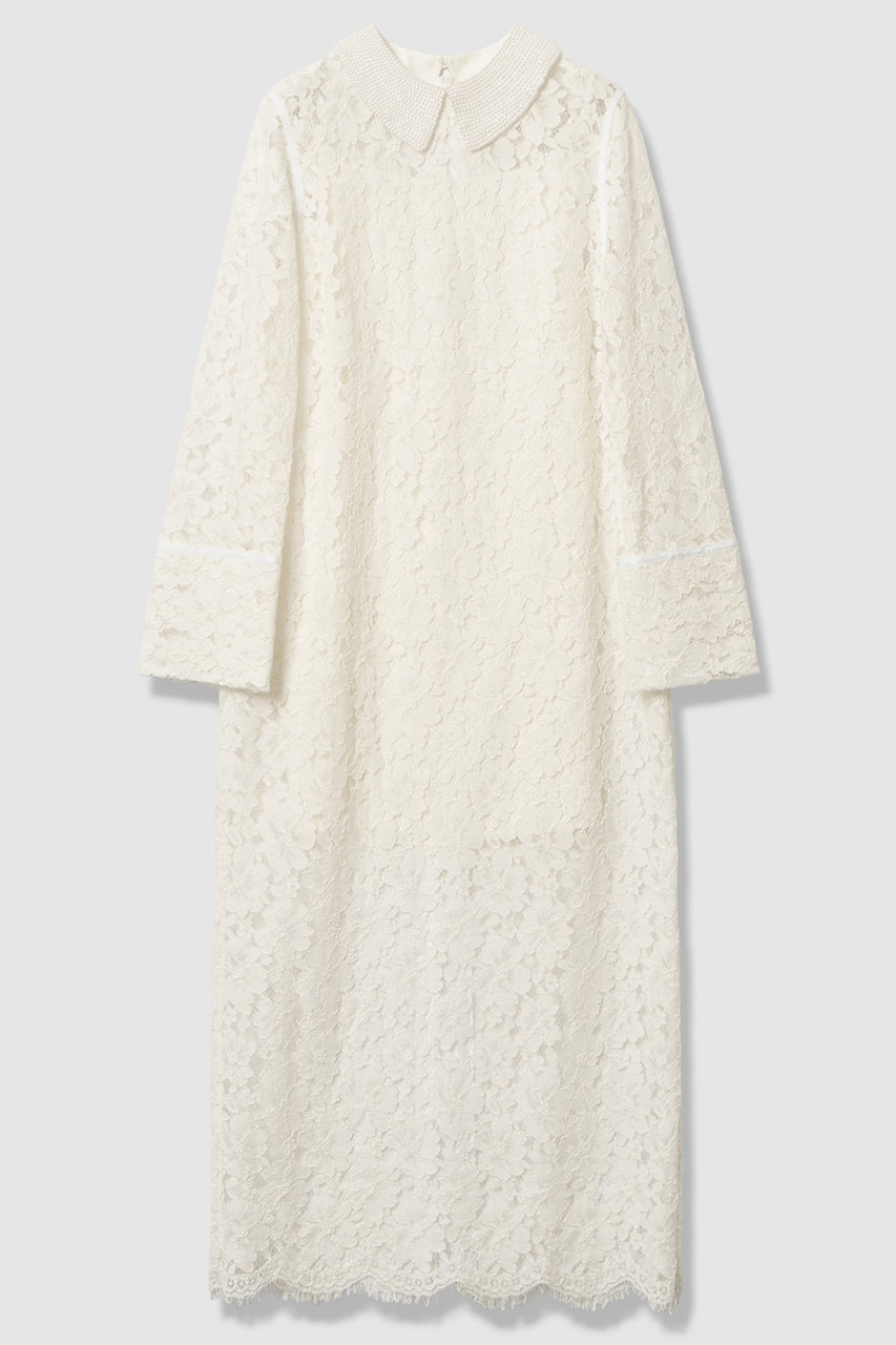 【LOULOU WILLOUGHBY】パールネックレースワンピース