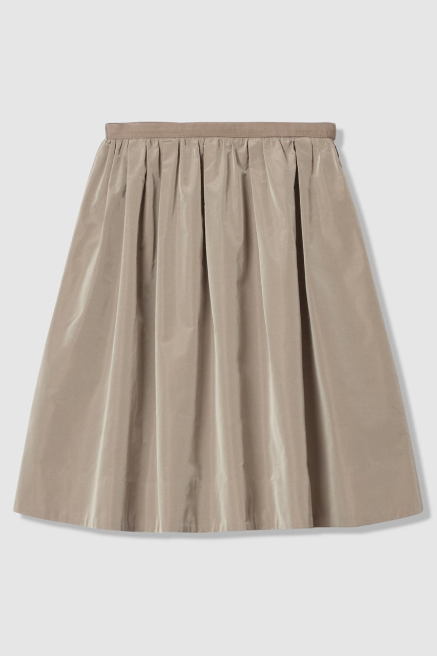 アルアバイル/allurevilleの【LOULOU WILLOUGHBY】タフタギャザースカート(グレージュ/21261011020-65-020)