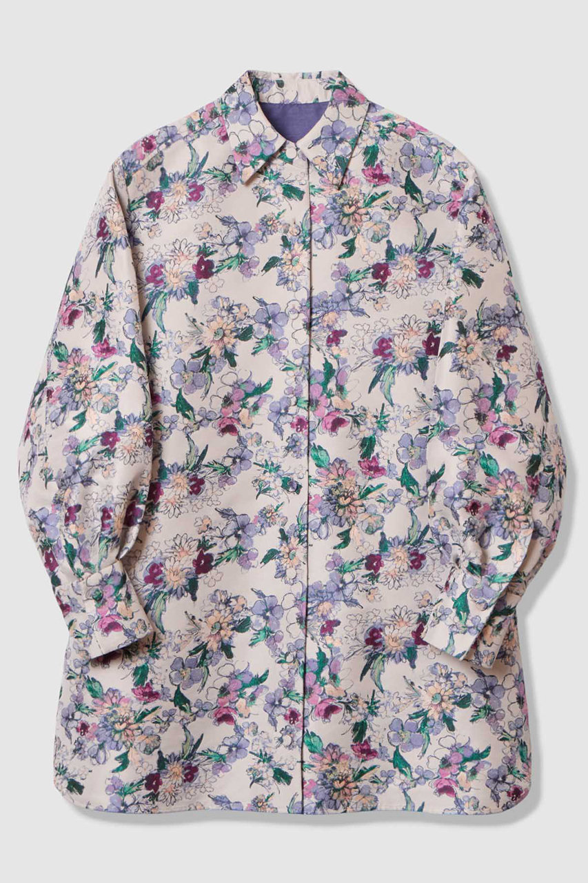 allureville 【LOULOU WILLOUGHBY】LIMONTAフラワーJQシャツワンピース (ラベンダー, 2) アルアバイル ELLE SHOP