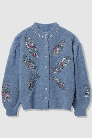 アルアバイル/allurevilleの【予約販売】【LOULOU WILLOUGHBY】フラワーズエンブロイダリーカーディガン(110300/110303)