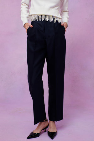 アルアバイル/allurevilleの【予約販売】【LOULOU WILLOUGHBY】シルクウールツイルタックパンツ(110600/110601)