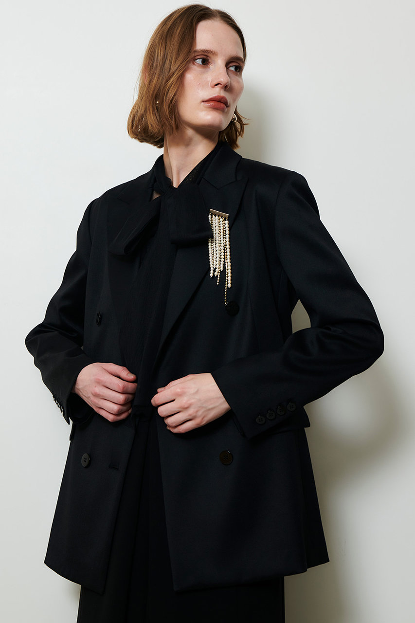 新品未使用　allureville ダブルブレストジャケット ブラック allureville(アルアバイル)｜バックタックダブルブレストジャケット