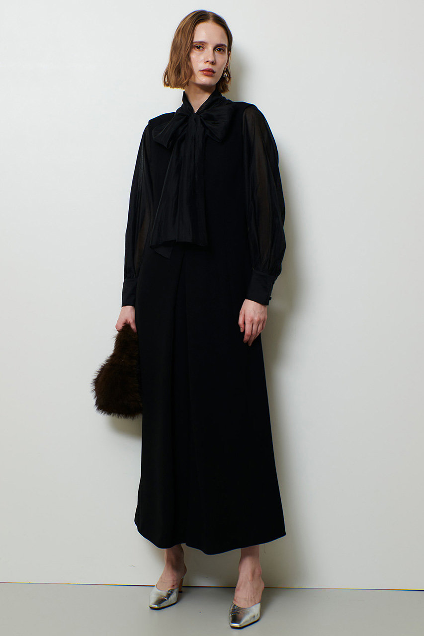 allureville(アルアバイル)｜バッククロスオールインワン/ブラック の