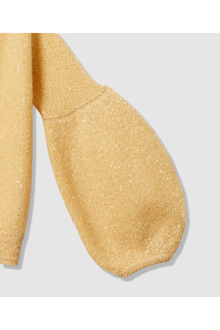 allureville(アルアバイル)｜モヘヤスパンコールプルオーバー/ゴールド