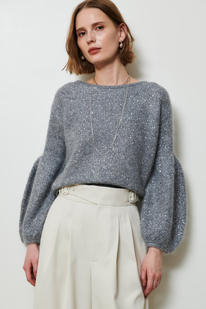 アルアバイル/allurevilleの【予約販売】モヘヤスパンコールプルオーバー(110300/110301)