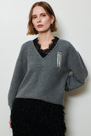 アルアバイル/allurevilleの【予約販売】レースドッキングプルオーバー(110300/110301)