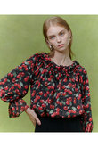 【LOULOU WILLOUGHBY】LISAチェリープリントオフショルブラウス