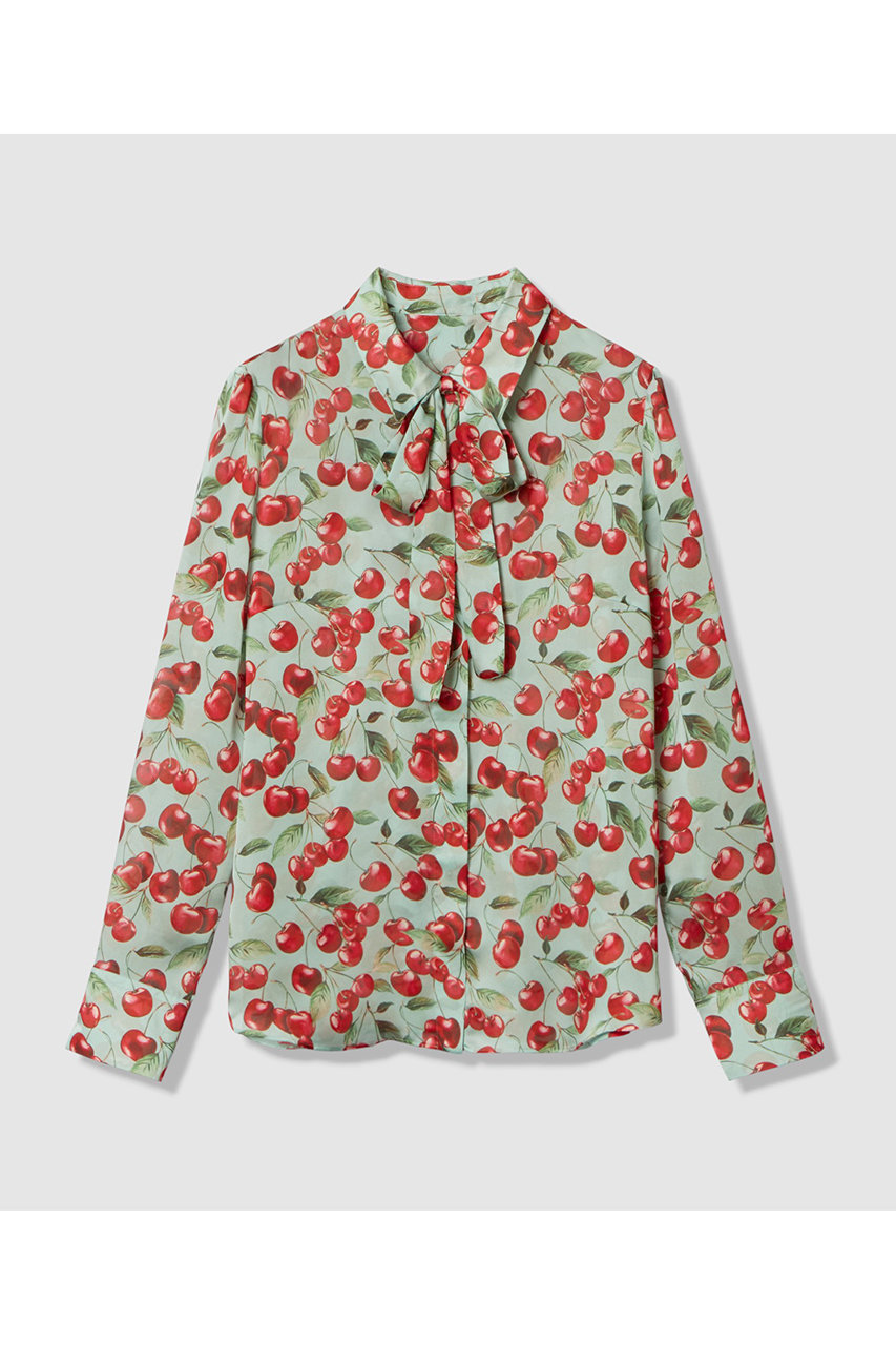 アルアバイル/allurevilleの【予約販売】WEB限定【LOULOU WILLOUGHBY】LISAチェリープリント ボウタイブラウス(サックス/21261013150-95-020)