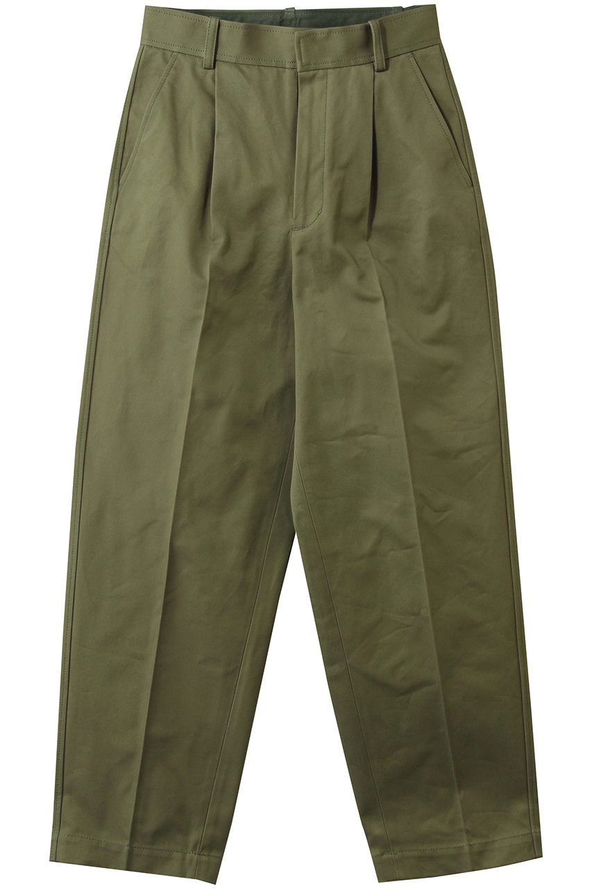 アルアバイル/allurevilleの【LOULOU WILLOUGHBY】タックチノパンツ(カーキ/21261012040-76-020)