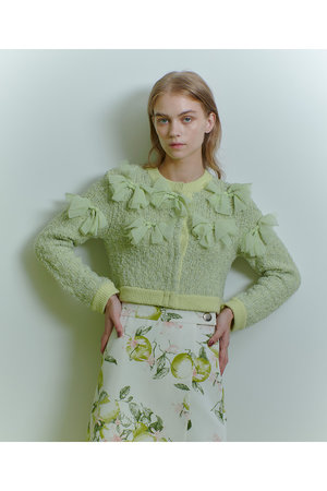 アルアバイル/allurevilleの【予約販売】【LOULOU WILLOUGHBY】ペタルパピヨンカーディガン(110300/110303)