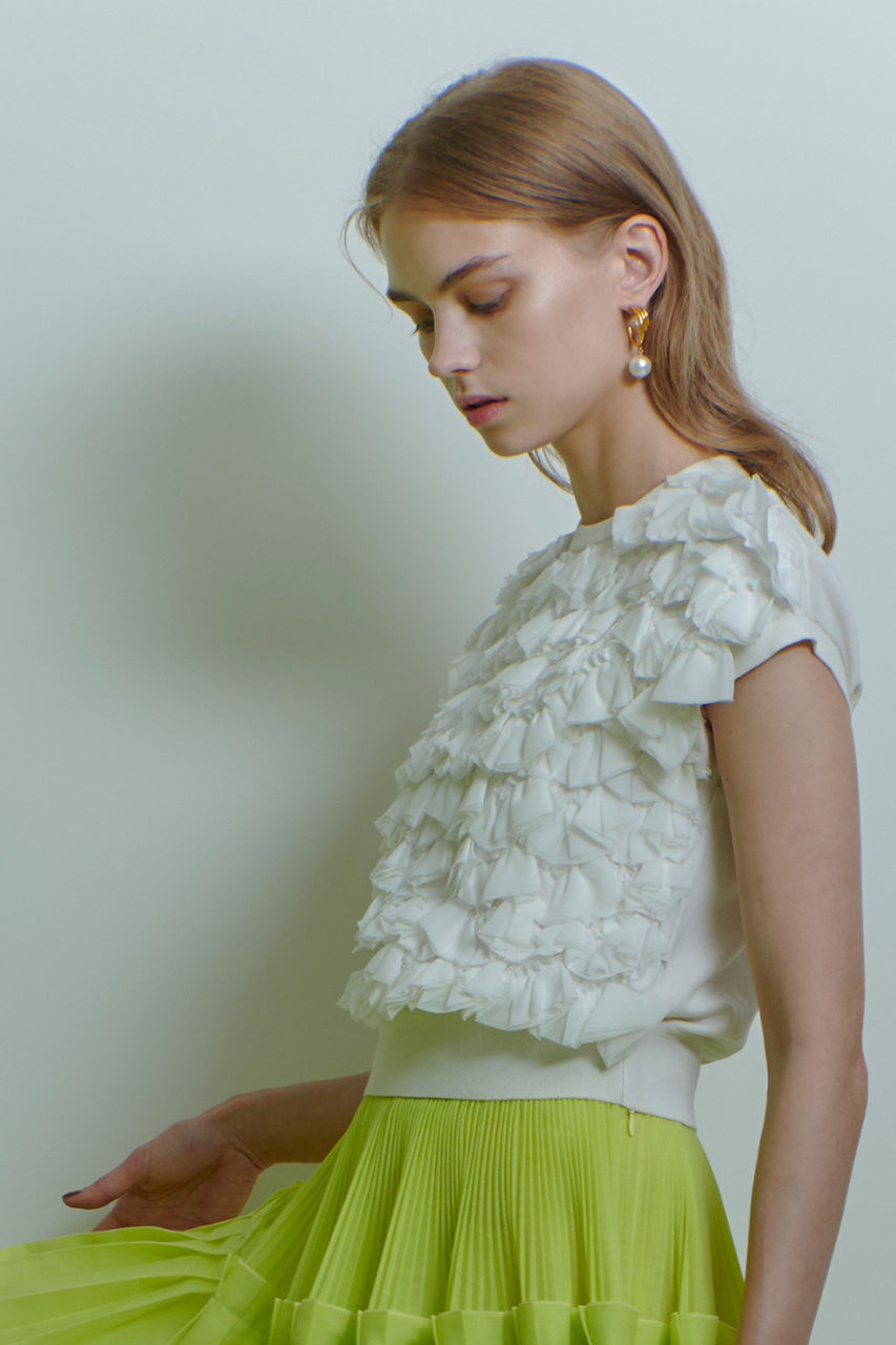 新品LOULOU WILLOUGHBYスキャーラッププルオーバー ホワイト LOULOU WILLOUGHBY】スキャーラッププルオーバー|allureville OFFICIAL